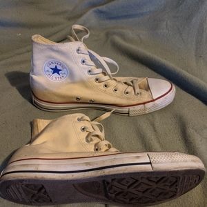 Pale Yellow High Top Converse